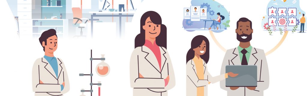 显示不同科学招聘的图表